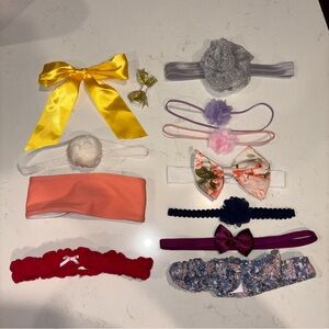 Girl’s 0-24 Months Baby Headband & Bows Set